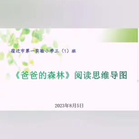 导图凝聚思维 阅读点亮智慧——三年级读书分享活动