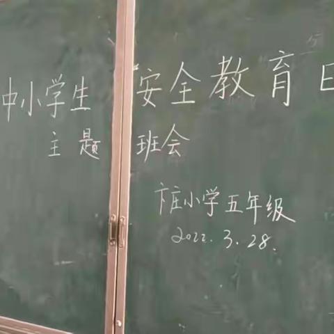 酂城镇卞庄小学“全国中小学生安全教育日主题班会”记录