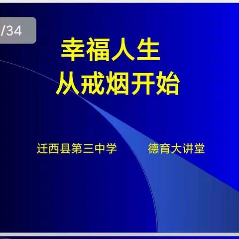 七（11)班《幸福人生 从戒烟开始》主题班会