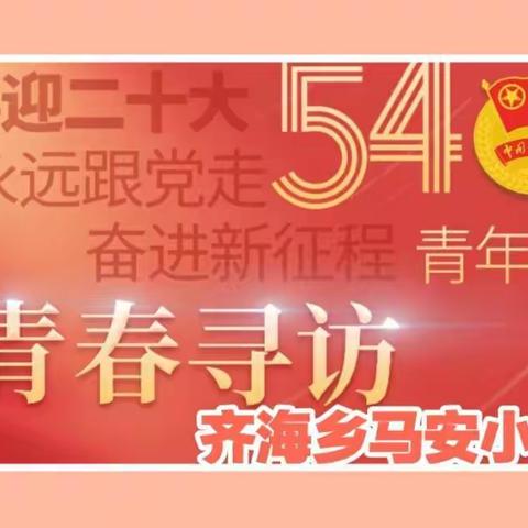 “喜迎二十大、永远跟党走、奋进新征程”线上青春寻访活动总结——齐海乡马安小学