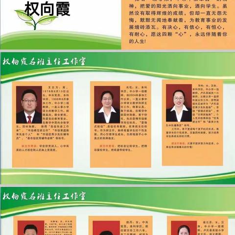 耕耘不问收获 自有一路花香——权向霞县域名班主任工作室剪影