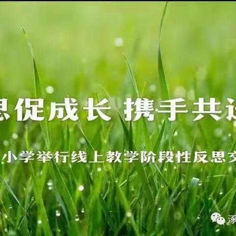 【合符教育】反思促成长  携手共进步——合符小学举行线上教学阶段性总结反思交流会