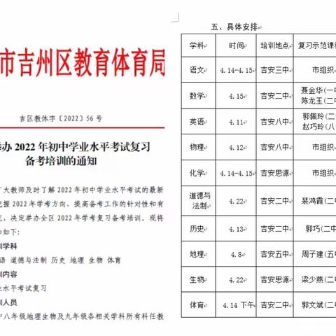 吉州区“双减”提质，高效迎接2022年初中学考