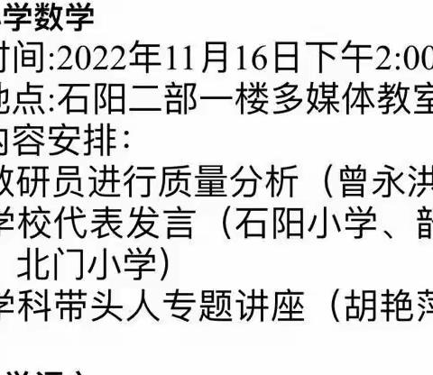 落实核心素养，提高数学教学能力—吉州区2021——2022学年度第二学期期末质量检测分析会