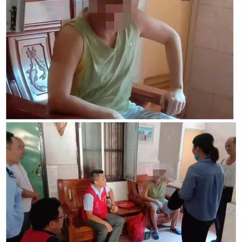 区政法委到三门坡镇慰问高风险吸毒人员