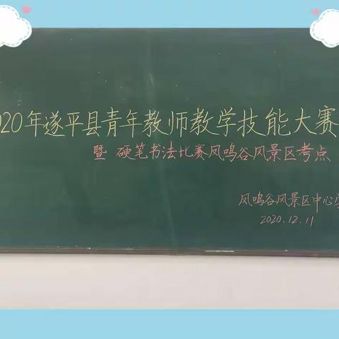 翰墨飘香进校园—遂平县凤鸣谷景区青年教师硬笔书法比赛