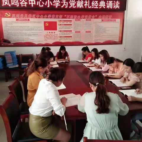 凤鸣谷中心小学－－经典诵读献给党