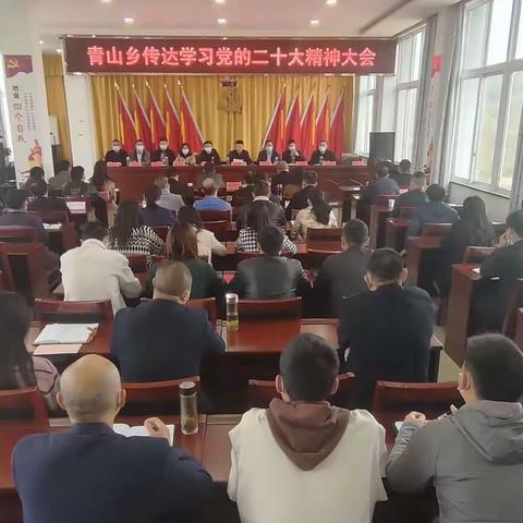 青山乡召开学习党的二十大报告精神专题会议