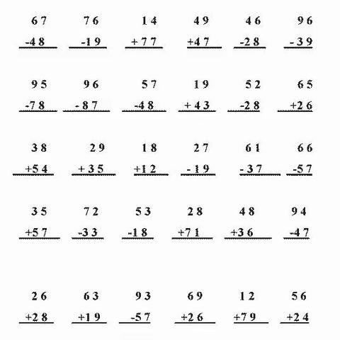 【积累分享】小学数学整数加减乘除法儿歌