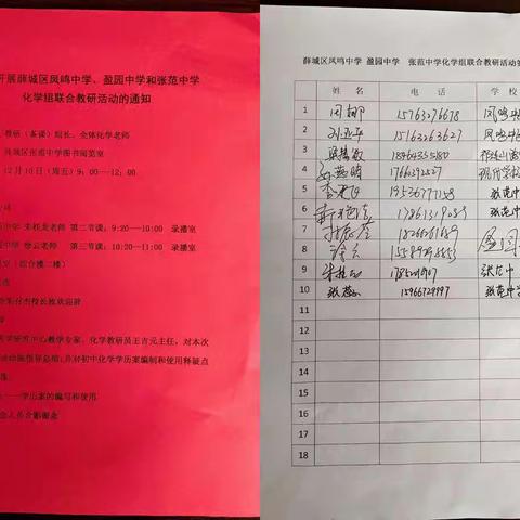 三校联动携手行  研讨交流求共赢---薛城区凤鸣中学、张范中学、盈园中学化学组联合教研活动