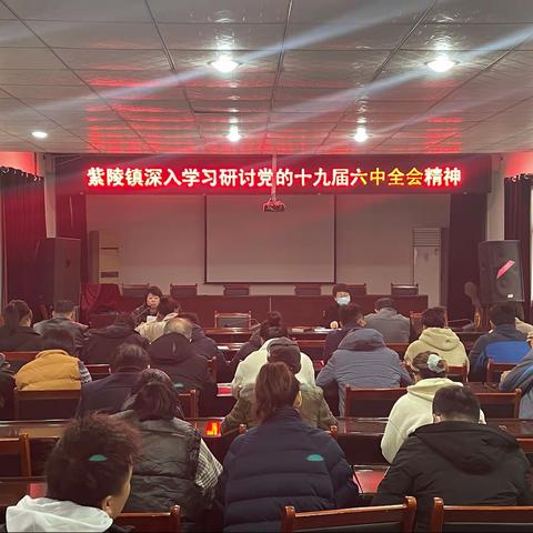 紫陵镇深入学习研讨党的十九届六中全会精神