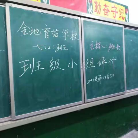 金地育苗学校七二班小组评价