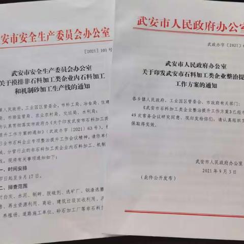 市安委办督导检查组对石料加工类企业“厂中厂”开展全面摸底排查