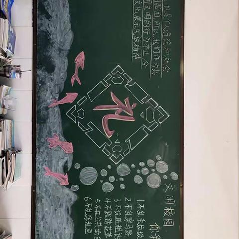 高二年级文明礼仪黑板报