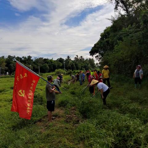 水北中队组织开展六水共治——渠道清淤整治活动