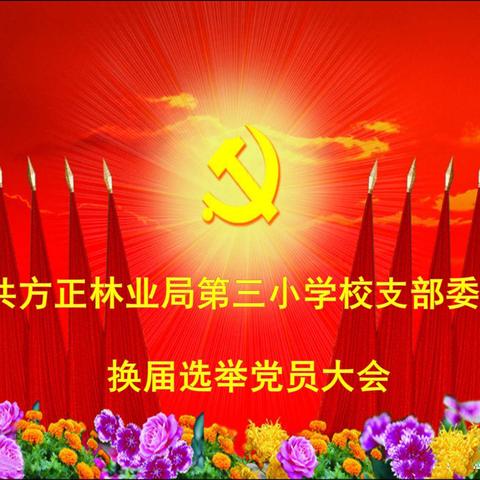 不忘初心 砥砺前行——方正林业局第三小学校党支部召开换届选举党员大会