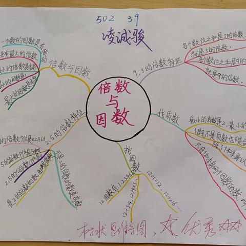 第三单元整理《因数与倍数》的知识点展示