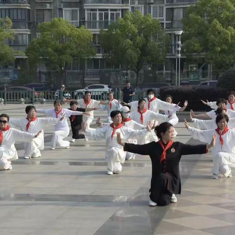 6月2日早晨马鞍山市健身气功协会在东湖公园科学实践志愿者服务指导健身气功活动