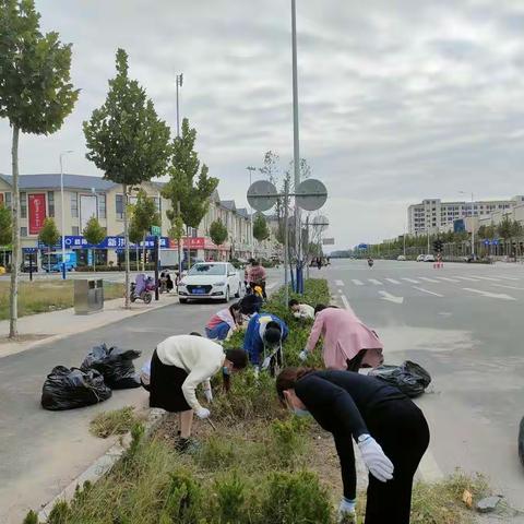 "清除道路杂草，美化城市环境"二年级B段