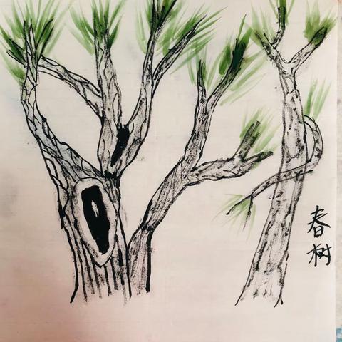 大南国画班第六课，课前小练笔（4.9）