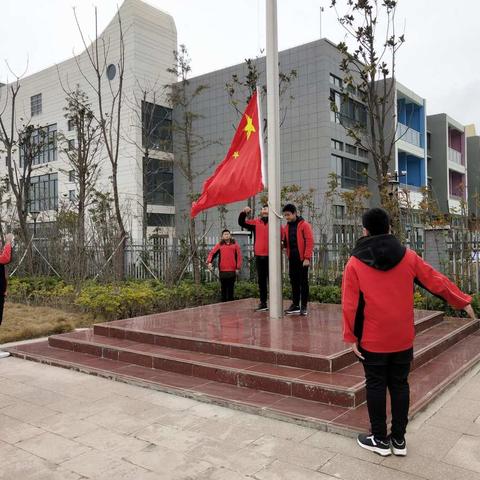 滨海县第一初级中学西湖路校区第十五周升旗仪式