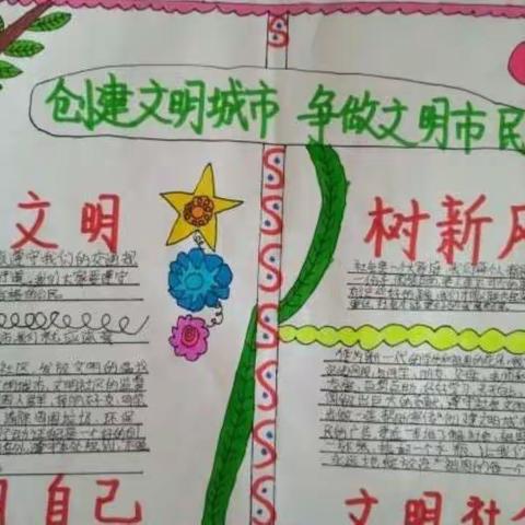 店子镇中心小学六（2）中队开展学习《聊城文明行为促进条例》活动