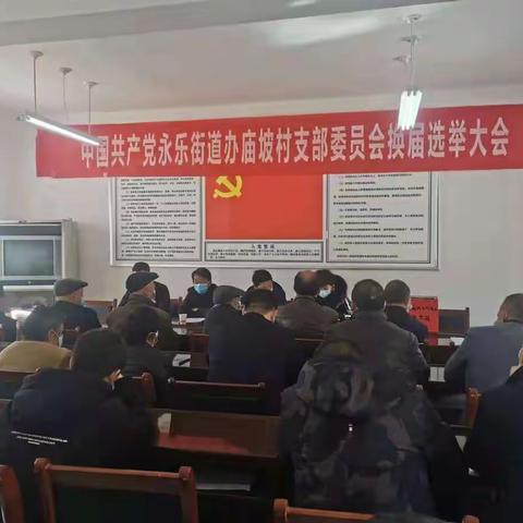 永乐街道庙坡村党支部换届选举工作圆满完成