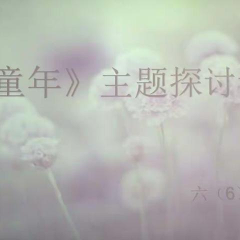走近《童年》，感受不一样的书香！———六（6）班读书交流会