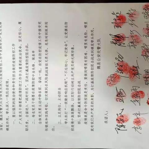 魏县交警大队举行“疫情在眼前  党员冲一线”倡议活动