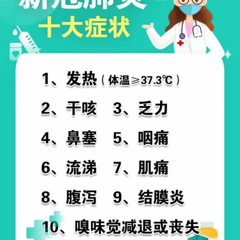 新冠肺炎"十大症状"健康宣传—王口镇第四小学