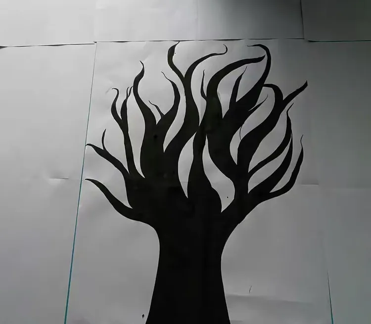 中一班:数字书写《数字规范化比赛》水粉画《秋天的枫》汇总