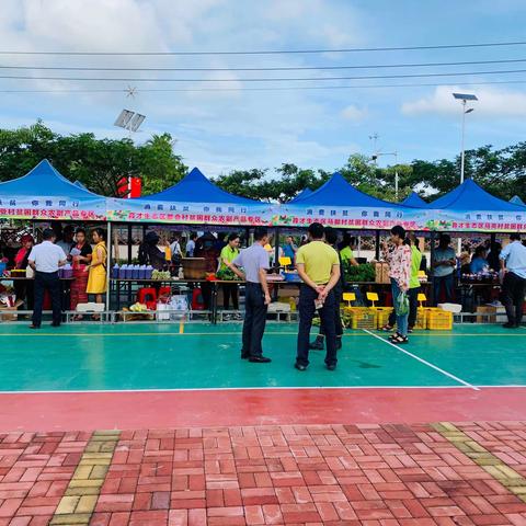 那受村参加育才生态区2020年扶贫日暨“消费扶贫五进”育才专场活动。