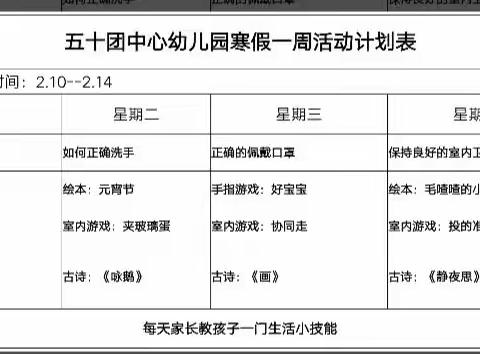 五十团中心幼儿园大7班“停课不停学 我们在行动”系列亲活动实纪