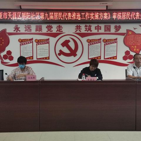 朝阳社区开展《朝阳社区居民代表推选工作实施方案》审核居民代表会议