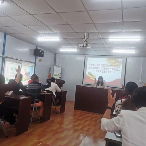 共青团三亚市天涯区朝阳社区团支部组织开展第二次代表大会代表候选人预备人选团员大会