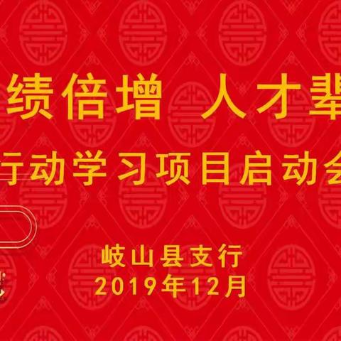 岐山县支行举办“业绩倍增 人才辈出”行动学习项目启动会