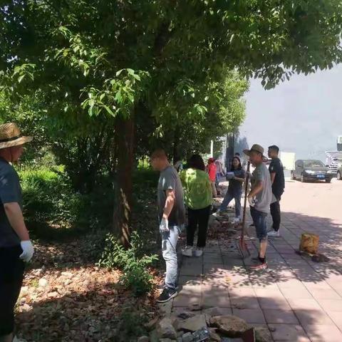 寺坡街道湖滨社区助力创卫开展“党员进社区清洁家园”主题活动