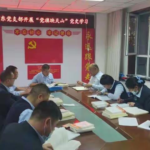 河东党支部开展“党旗映天山”党史学习教育