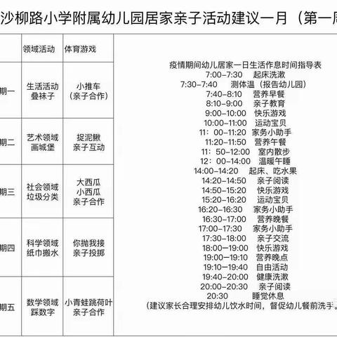 沙柳路小学附属幼儿园疫情停园期间幼儿亲子活动小结