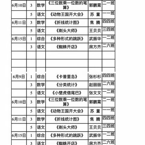 青年教师汇报课特色教研活动