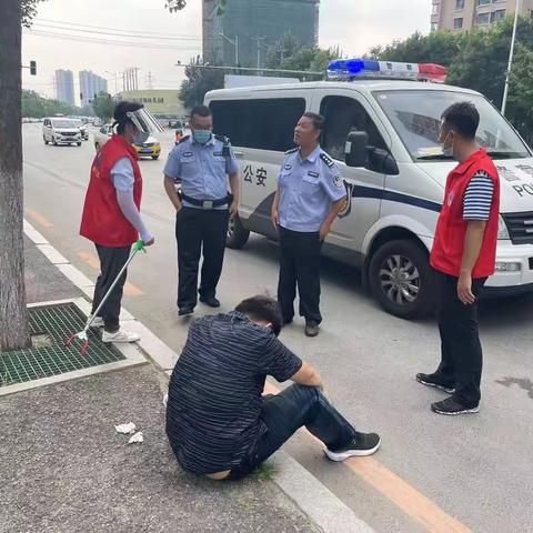 醉酒男子睡马路，社区暖心齐救助