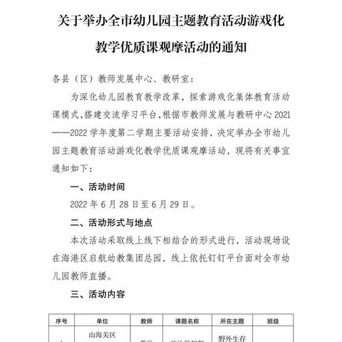 大新寨中心幼儿园优质课观摩活动