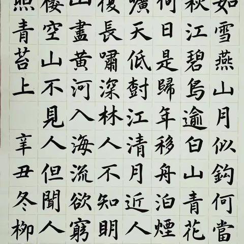 尚艺画室学员备战玉湖镇第二届学生杯书法大赛习作小集