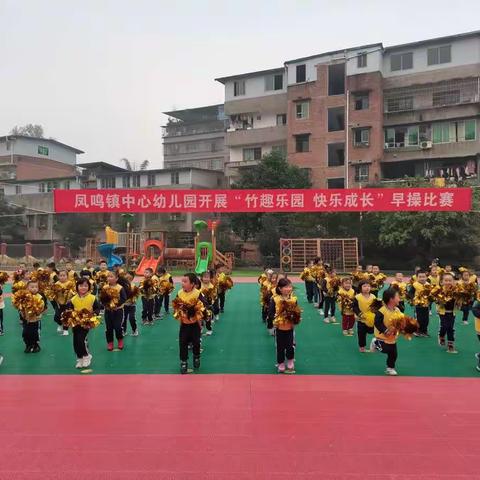 凤鸣镇中心幼儿园早操展示活动