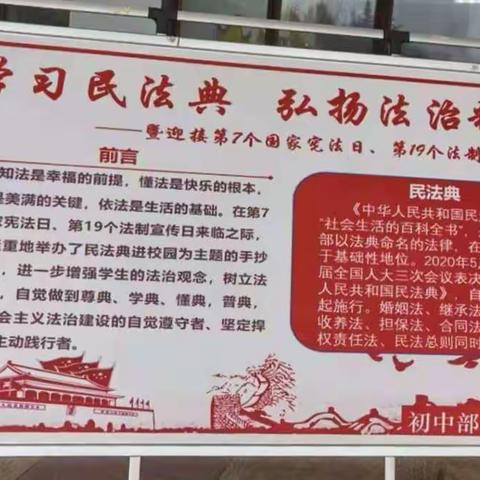 陕科大强华学校初中部政史地教研组举办学习《民法典》主题手抄报活动