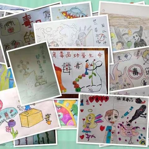 青莲中心小学积极参加阳山县中小学禁毒绘画比赛