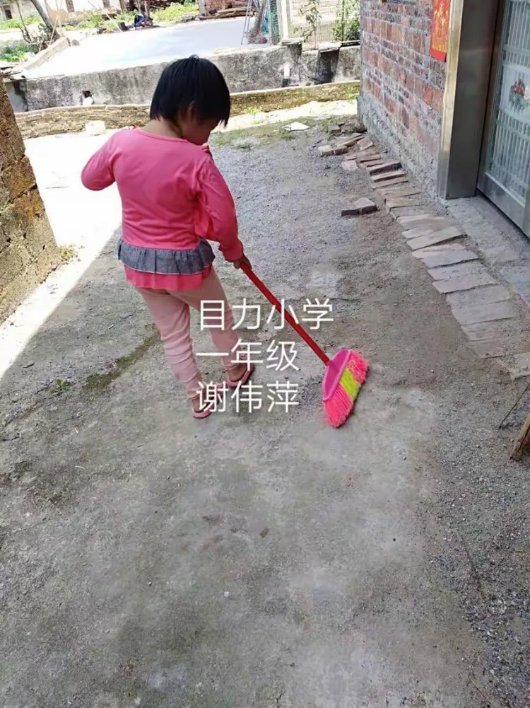 茂名市电白区罗坑镇目力小学师生携手"热爱劳动,从我做起,从小做起"