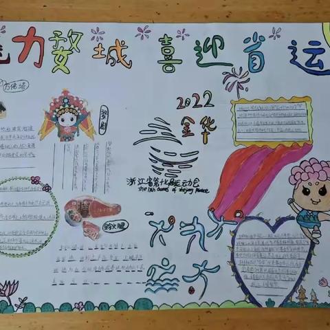 ［韵动浙江，和美金华］——智多星中队庆祝省运会，绘画作品集
