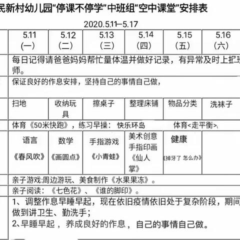 停课不停学——利民园中班组