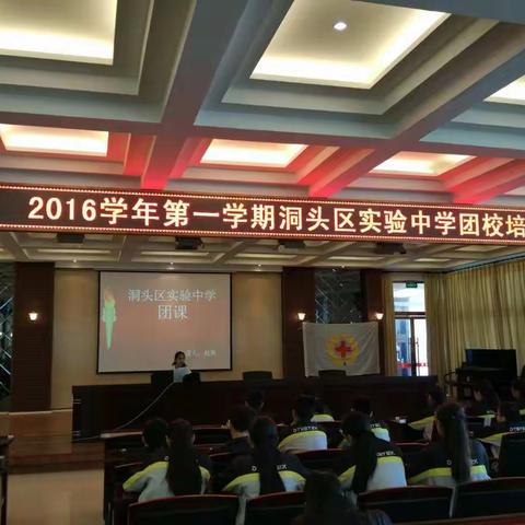 洞头区实验中学开展2016学年第一学期团校培训